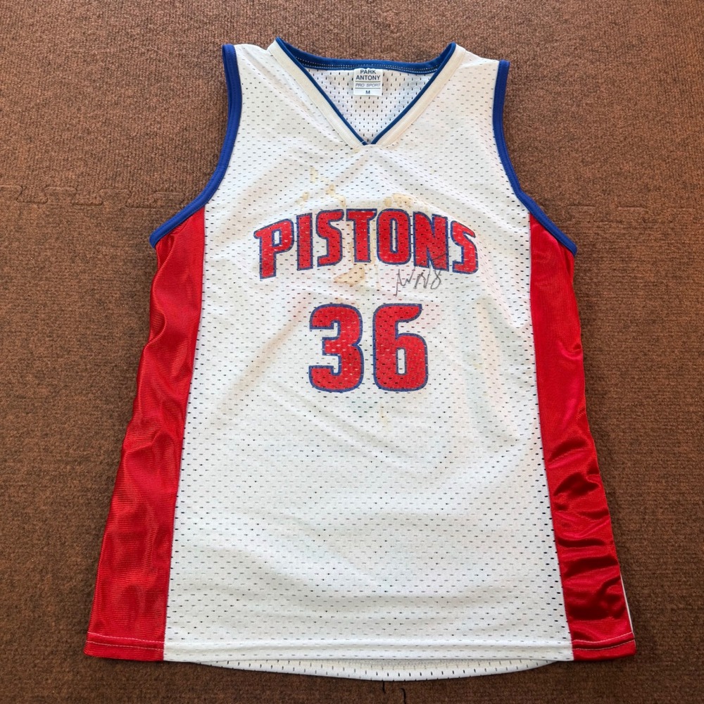 Vintage Park Antony Detroit Pistons Rasheed Wallace 36 Jersey White Medium